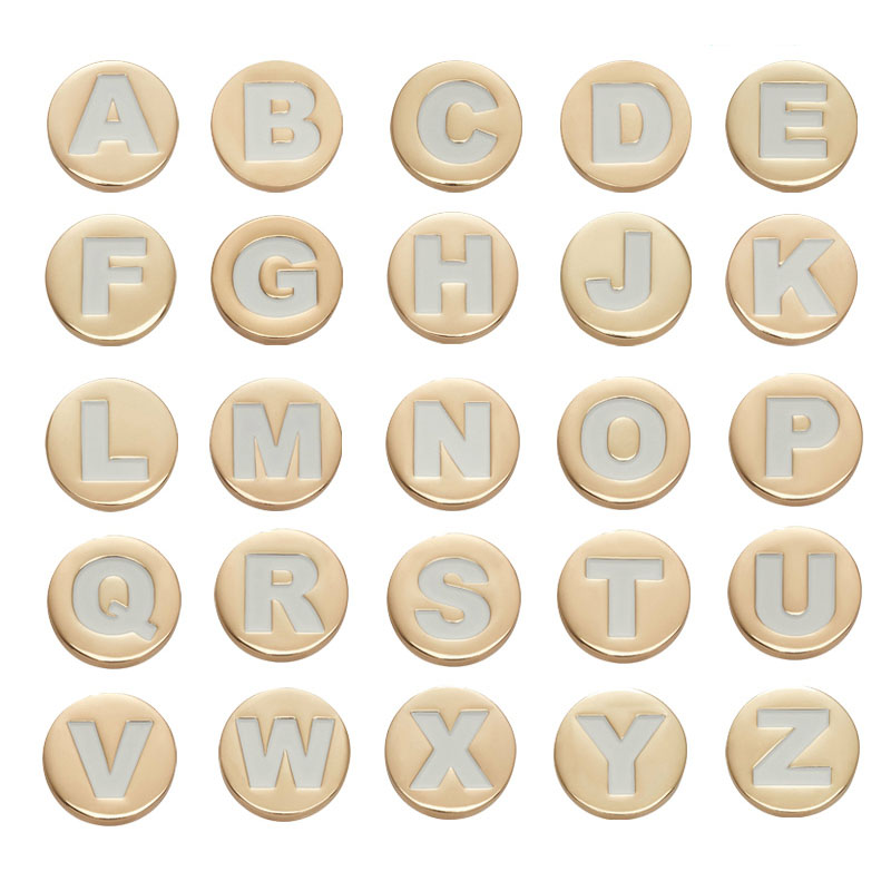 Croc Style Clog - Pingente de sapato com letras douradas