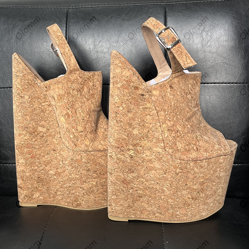 Olomm sandálias femininas feit - Cork Wedge Sandal avaliação e preço