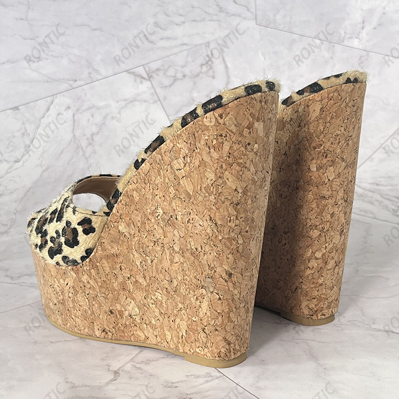 Rontic artesanal feminino plat - Cork Wedge Sandal avaliação e preço