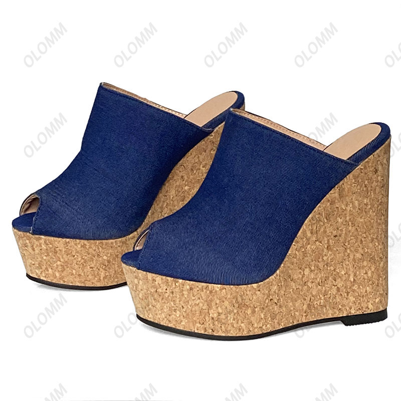 Olomm Sandálias femininas arte - Cork Wedge Sandal avaliação e preço