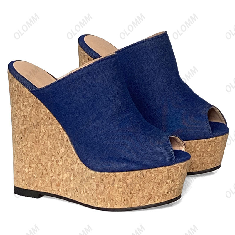 Olomm Sandálias femininas arte - Cork Wedge Sandal avaliação e preço