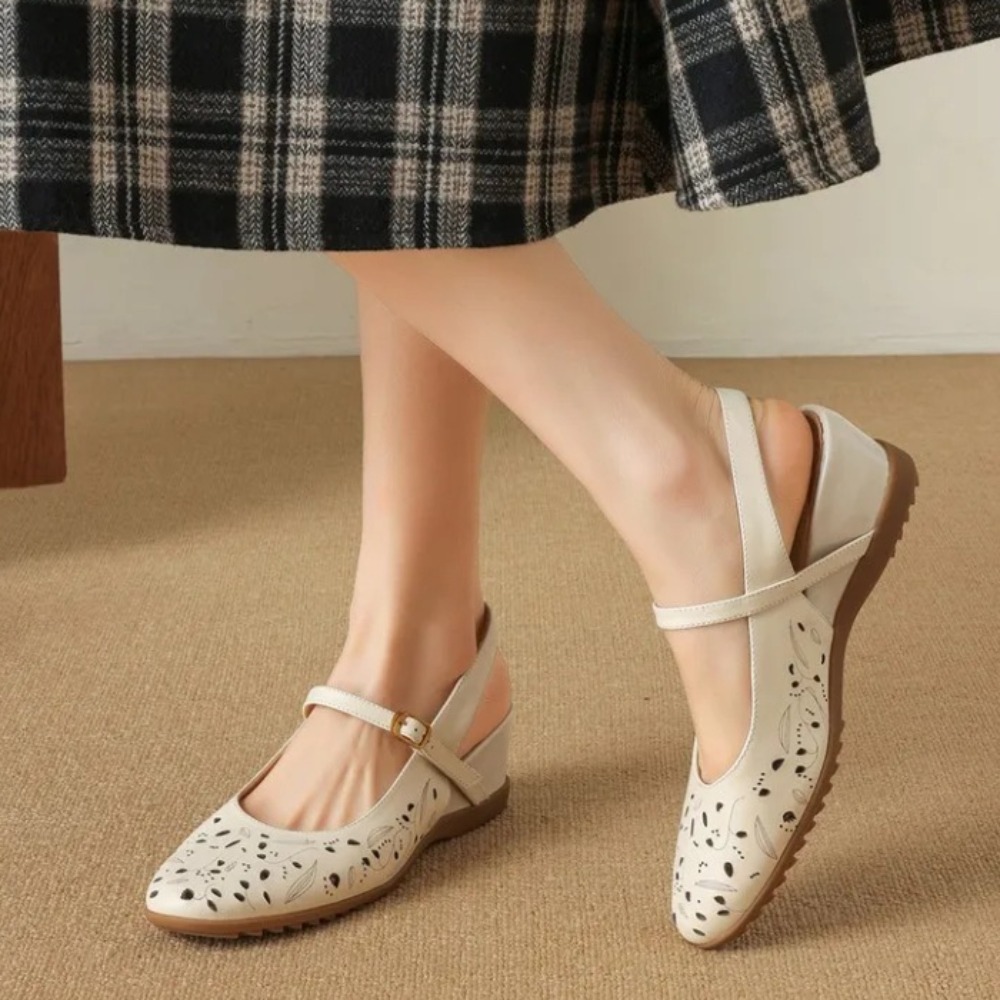 Novas Sandálias Casuais Femini - Cork Wedge Sandal avaliação e preço