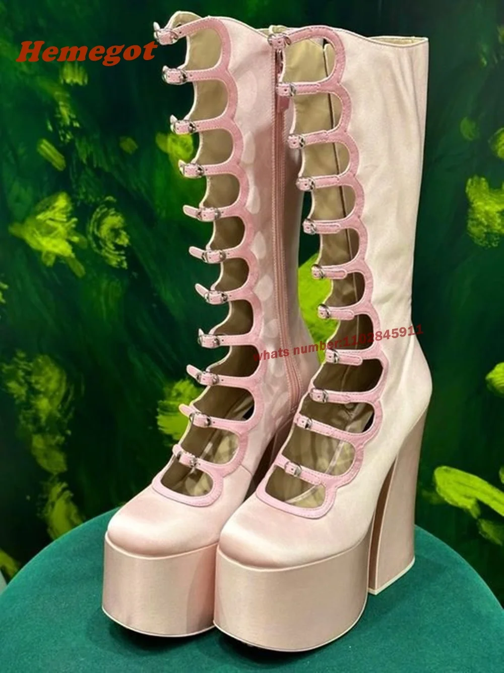 Botas de cano alto rosa com so - Women Shoes Boots avaliação e preço