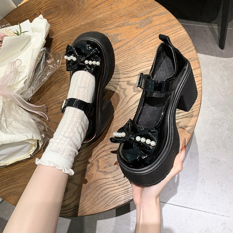 Sapatos Lolita 2026 Pretos com - Women'S Heels avaliação e preço