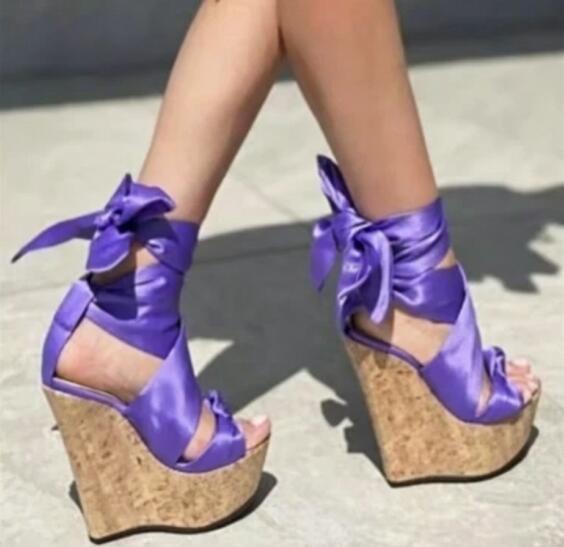 Sandálias Femininas de Verão c - Cork Wedge Sandal avaliação e preço