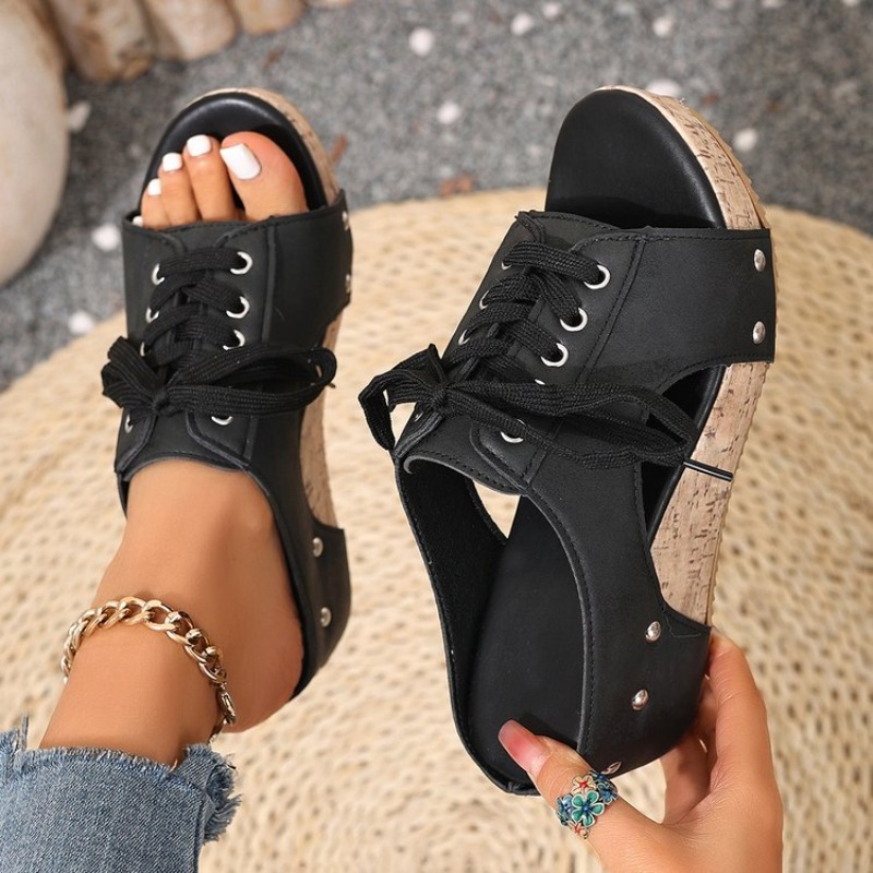 Sandálias Femininas com Salto  - Cork Wedge Sandal avaliação e preço