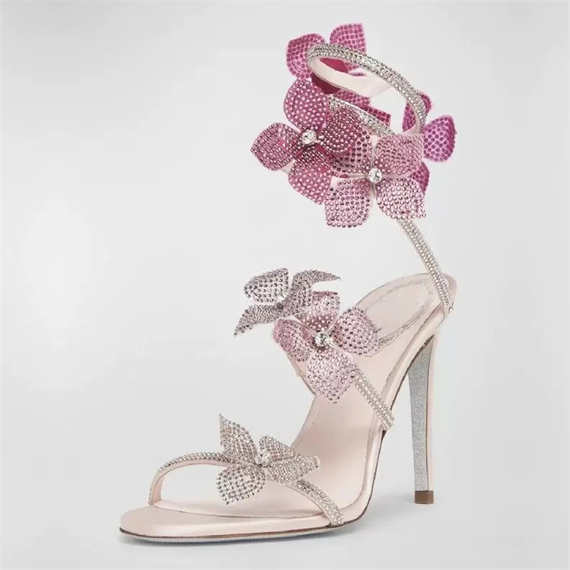 Eilyken sexy flor de cristal f - Gladiator Sandal Women avaliação e preço