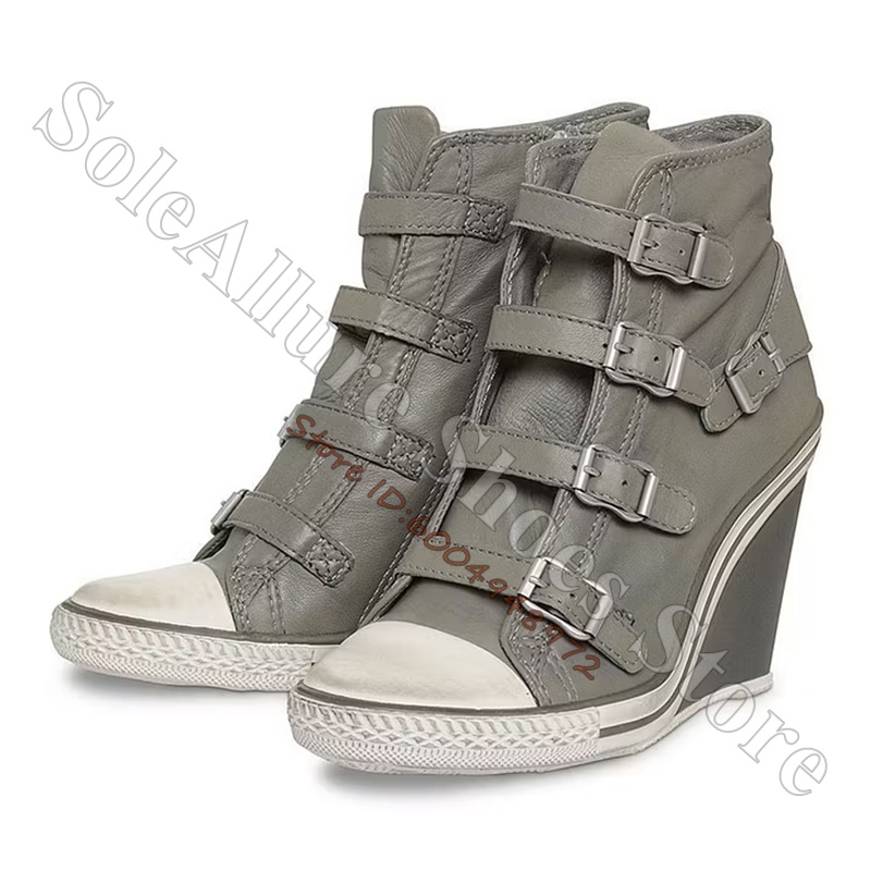 Tênis de cano alto cinza com m - Women'S Shoes Com avaliação e preço