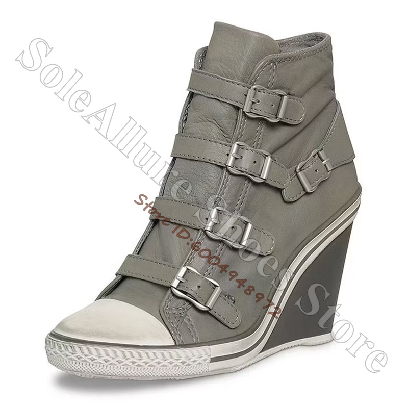 Tênis de cano alto cinza com m - Women'S Shoes Com avaliação e preço